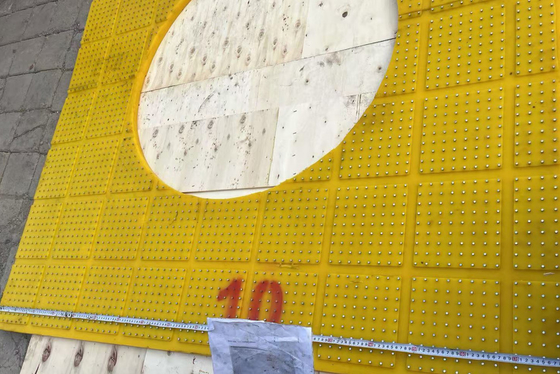 37 1/2 インチ アンチ スリップ マット 回転テーブル 黄色 2200MM*1800MM マット 油田掘削用